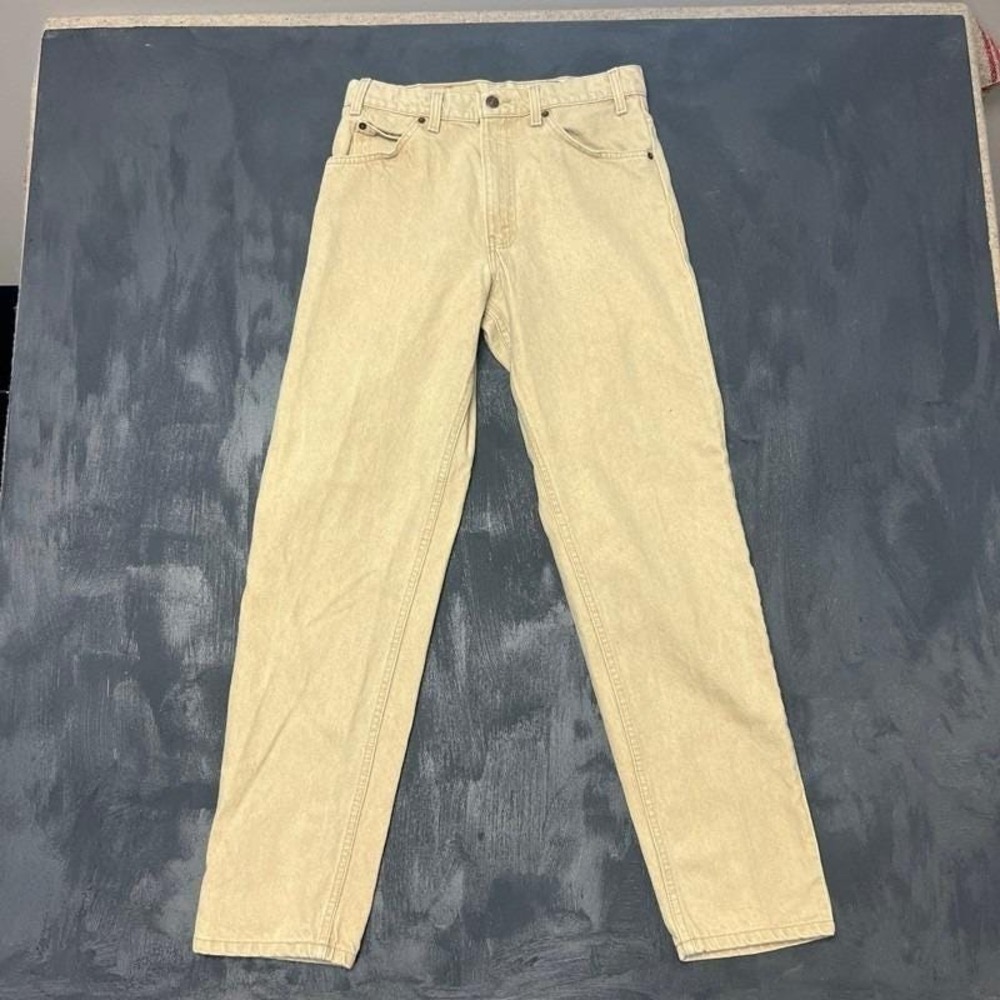 Vintage Levi's 550 Jeans Mens 30x32 Beige‎ 1990s Orange Tab USA